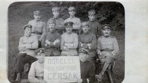 Skupna ruskih carinikov v uniformah.