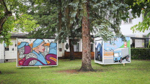 Stena z grafiti.